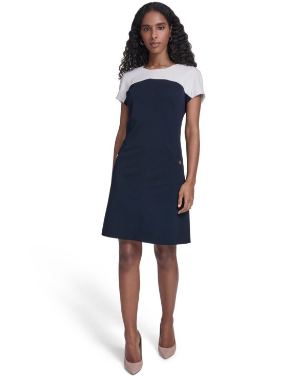 Women's Cap-Sleeve Shift Dress