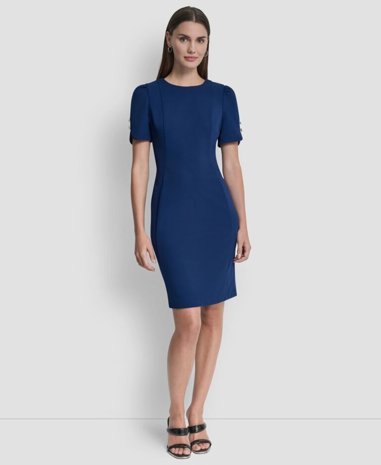 Women's Crewneck Short Sheath Dress