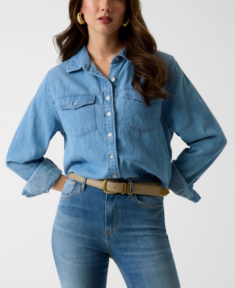 Women's Long-Sleeve Wren Collared Denim Shirt