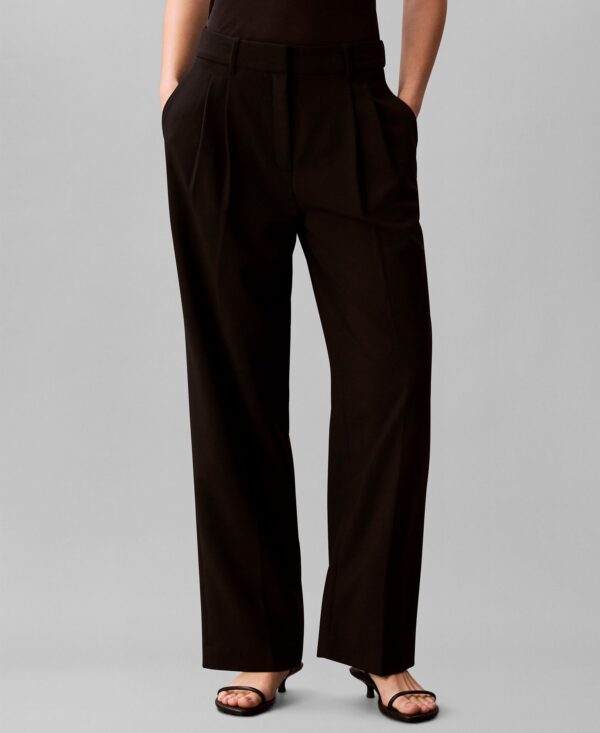 Women's Pleated High-Rise Wide-Leg Pants