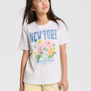 Girls' Floral Crewneck T-Shirt