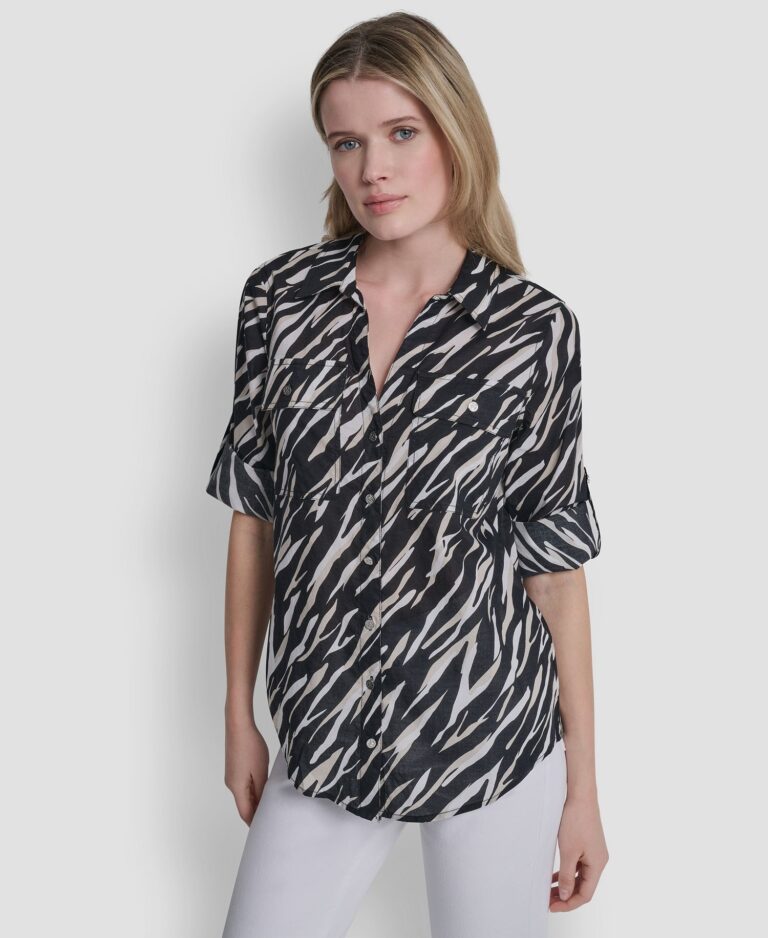 Women's Printed Long-Sleeve Shirt