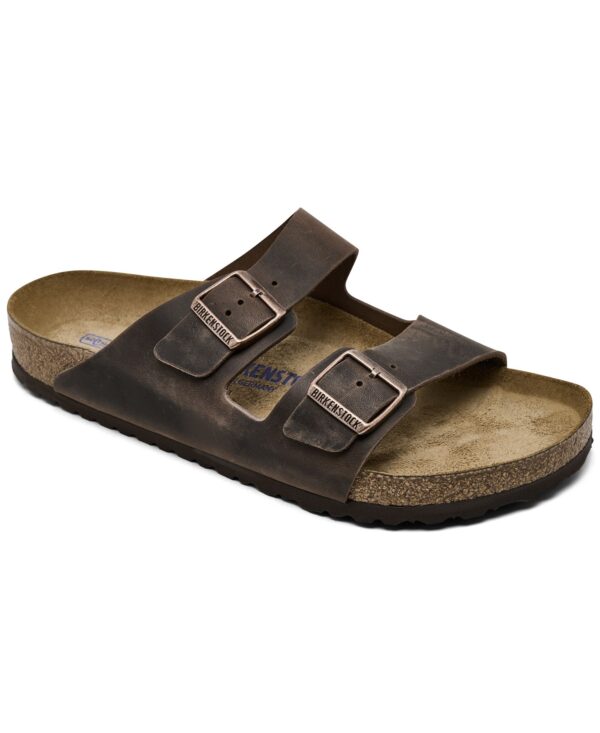 Men's Arizona Essentials Oiled Leather Two-Strap Sandals from Finish Line