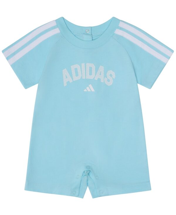 Baby Boys' Short-Sleeve Graphic Raglan 3-Stripe Romper