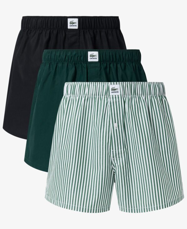 Men's Straight-Fit Woven Boxers, 3-Pack