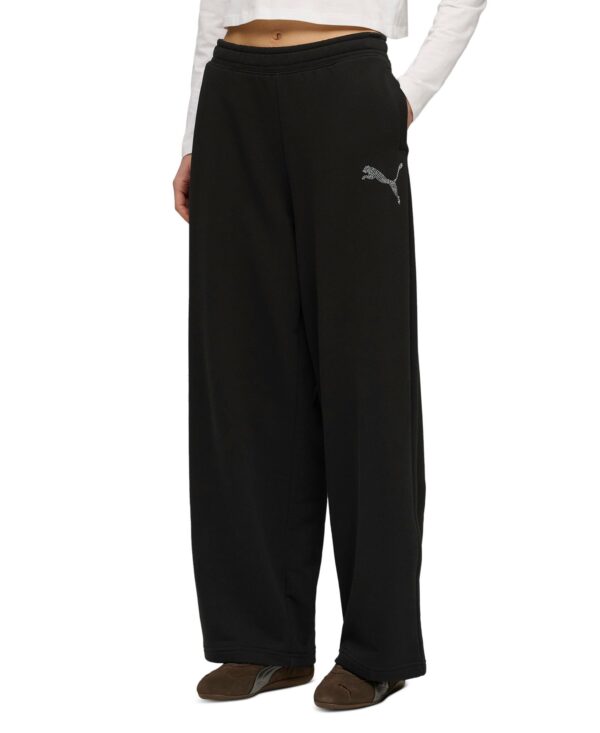 Women's Bedazzled Slouchy Knit Pants