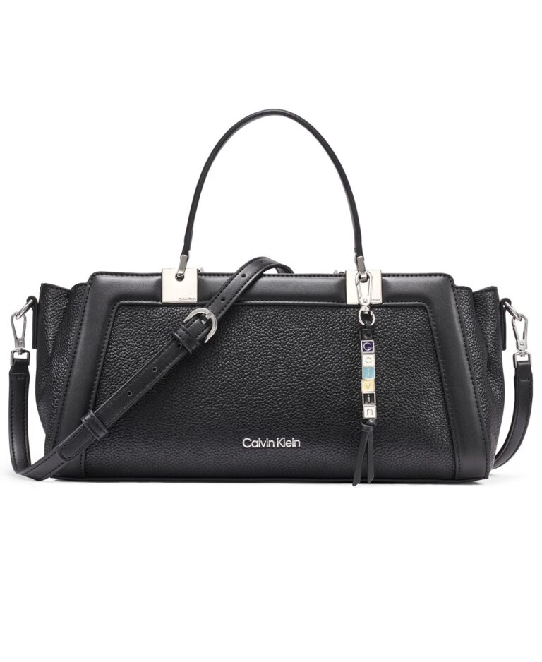 Jean Top Zipper Satchel with Removable Hangoff