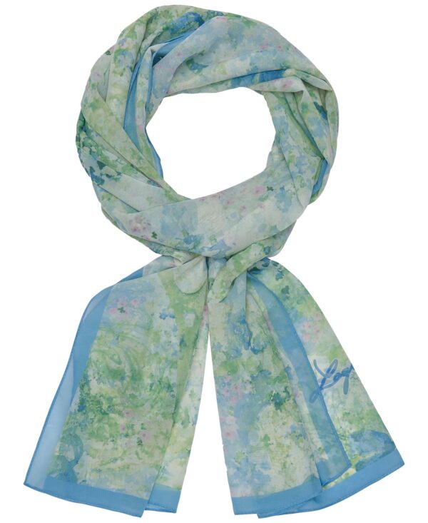 Watercolor Garden Chiffon Scarf