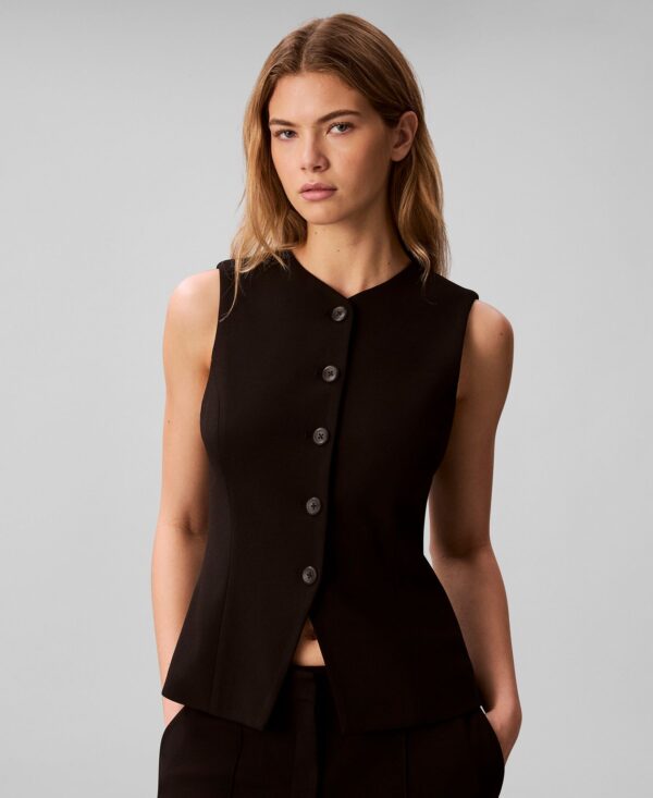 Women's V-Neck Front Button Vest