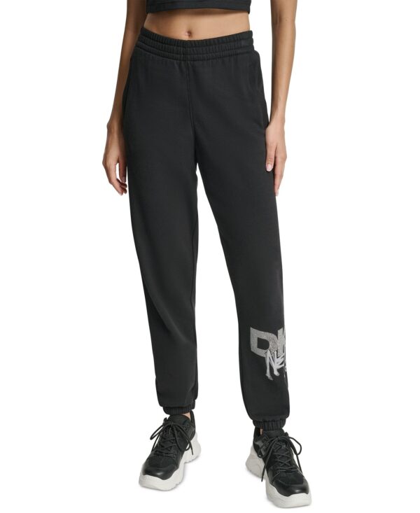 Women's Graffiti Rhinestone Logo High-Rise Relaxed-Fit Joggers