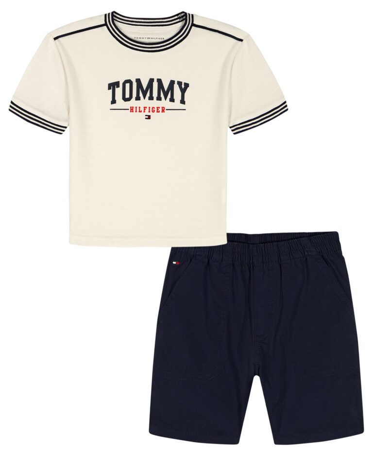 Boys' 2T-7 Crewneck T-Shirt and Shorts, 2-Piece Set