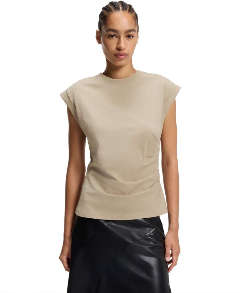 BOSS by Women's Mercerized-Cotton Slim-Fit T-Shirt