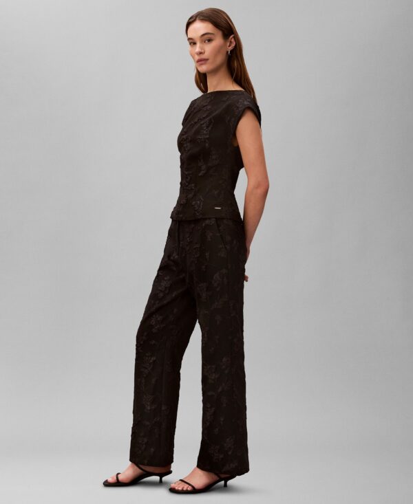 Women's Short-Sleeve Top and Women's Floral Straight Leg Pants