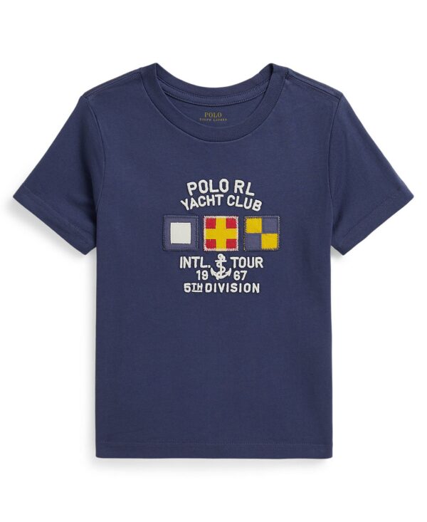 Boys' 2-7 Logo Detail Crewneck T-Shirt