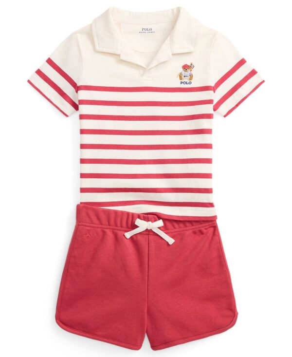 Boys' 2-7 Short-Sleeve Polo Shirt and Terry Shorts, 2-Piece Set