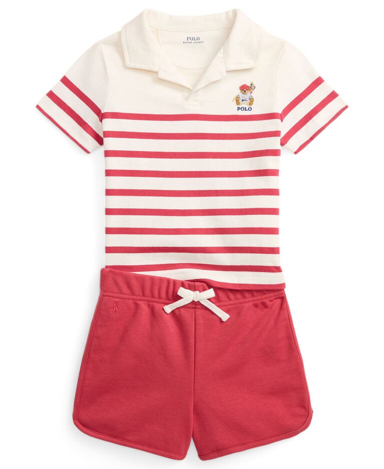 Boys' 2-7 Short-Sleeve Polo Shirt and Terry Shorts, 2-Piece Set