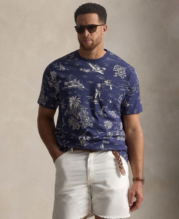 Men's Big & Tall Short-Sleeve Polo Bear Jersey T-Shirt