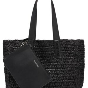 Joan Raffia Tote with Interior Pouch