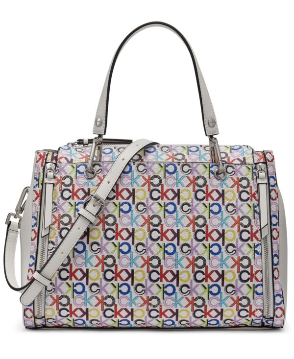 Garnet Signature Triple Compartment Top Zipper Satchel