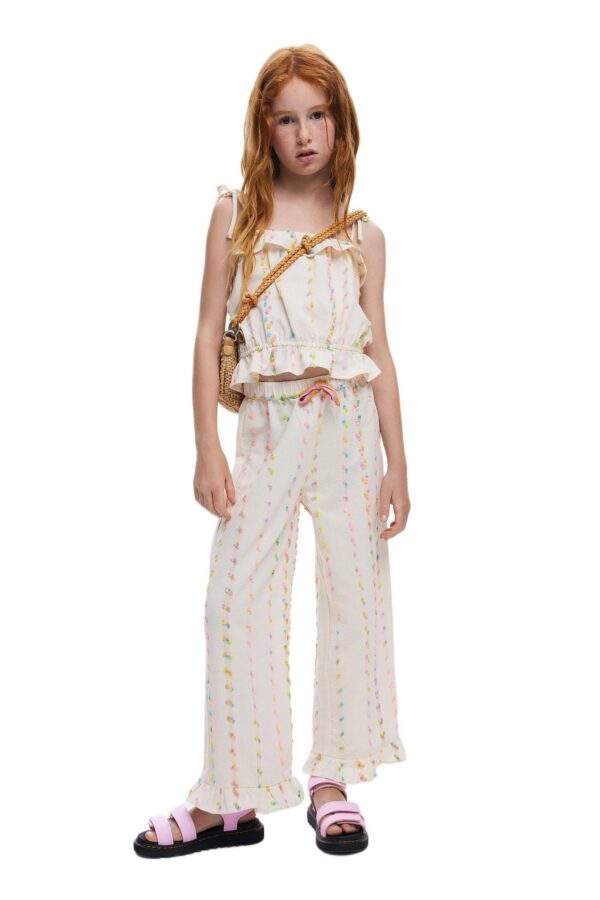 Girls Girls's Long trousers with pompoms