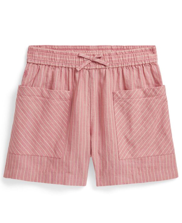 Girls' 7-16 Striped Elastic Waistband Shorts