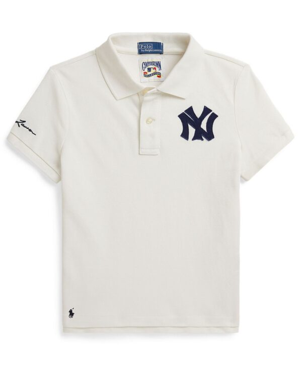 Girls' 7-16 Two-Button Placket Yankees Polo Shirt