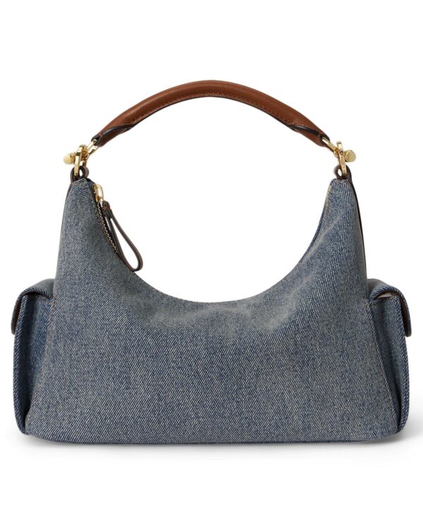 Blaike Small Washed Denim Slim Shoulder Bag
