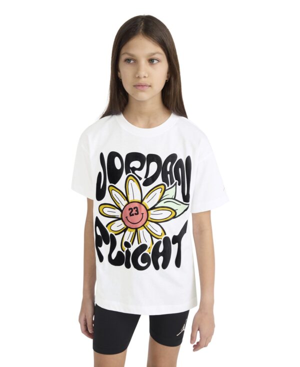 Girls' 7-16 Flower Flight Crewneck T-Shirt