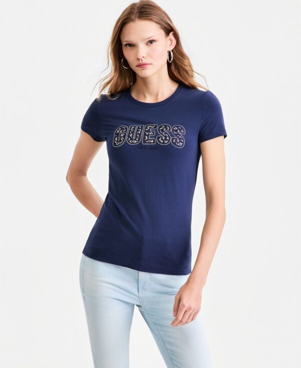 Women's Embellished Lace Logo Short-Sleeve T-Shirt