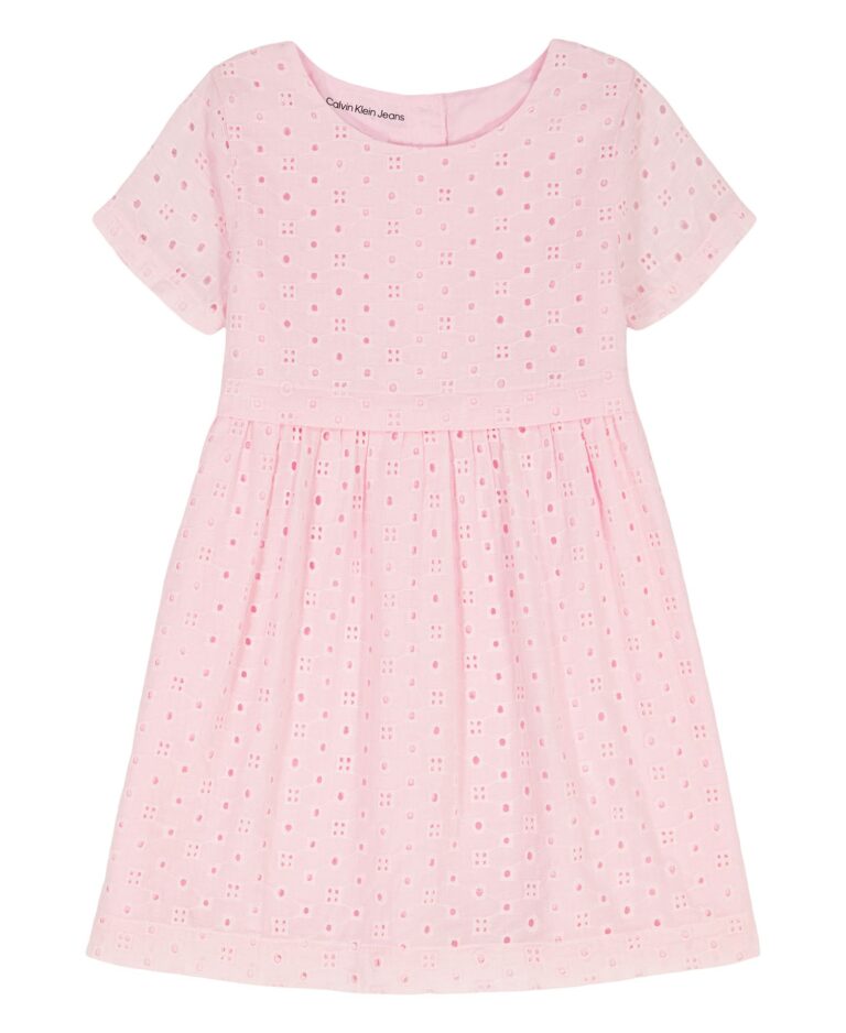 Girls' Toddler 2T-4T and Girls' 4-6X Eyelet Crewneck Dress