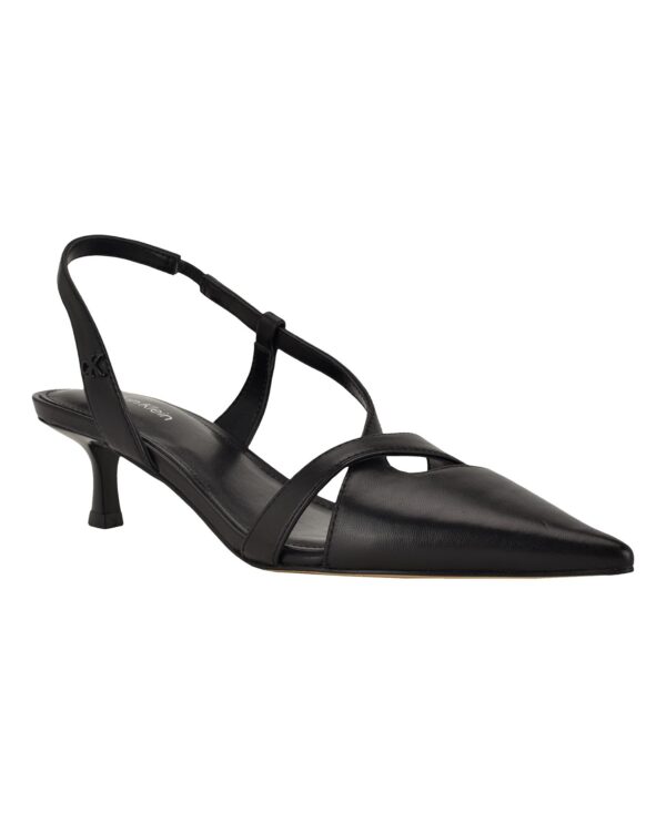 Women's Arlanna Asymmetrical Kitten Heel Slingback Pumps