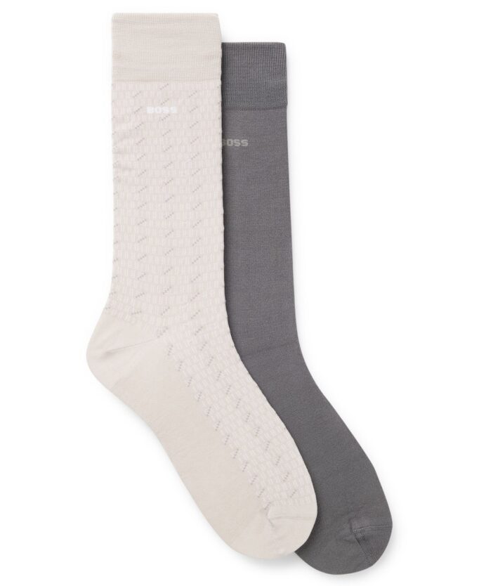 Men's Pin Pattern Socks, 2-Pack