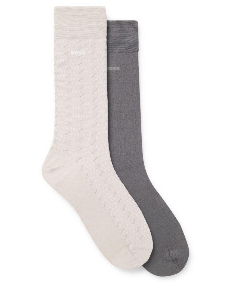 Men's Pin Pattern Socks, 2-Pack