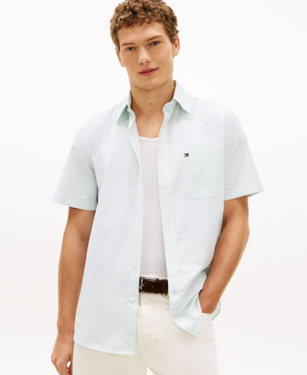 Men's Stripe Short-Sleeve Oxford Shirt