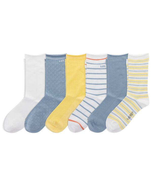 Women's Summer Stripes Socks, 6-Pack
