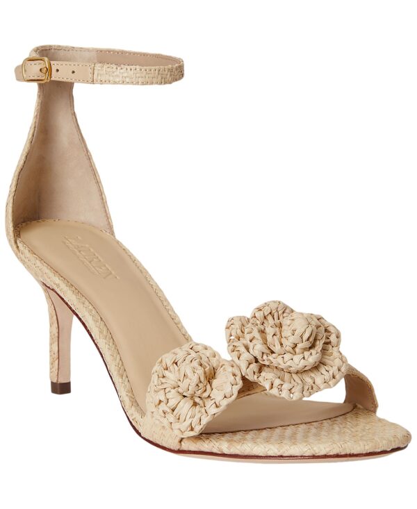 Women's Allie Mid-Heel Floral-Trim Sandals