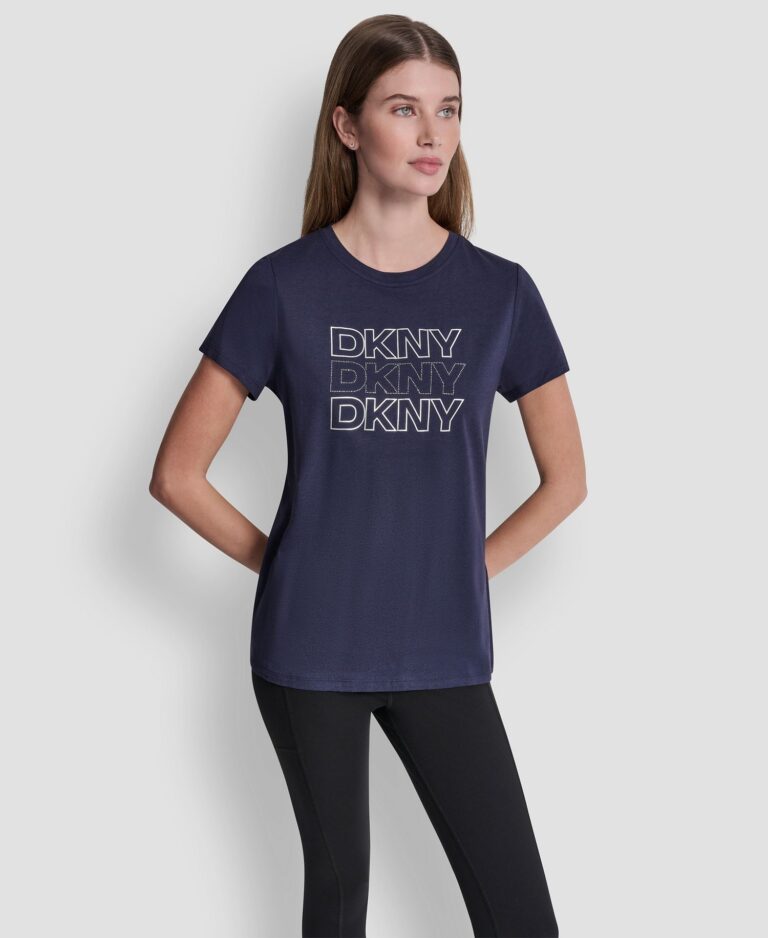 Women's Triple Rhinestone Foil Logo T-Shirt