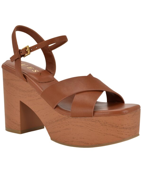 Women's Qeelin Criss-Cross High Block Heel Platform Sandals