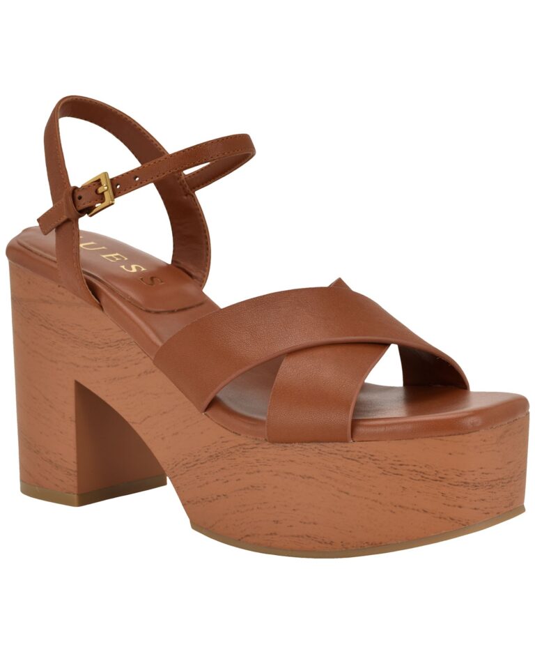 Women's Qeelin Criss-Cross High Block Heel Platform Sandals