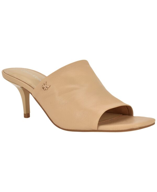 Women's Chaney Leather Slip-On Kitten Heel Dress Sandals