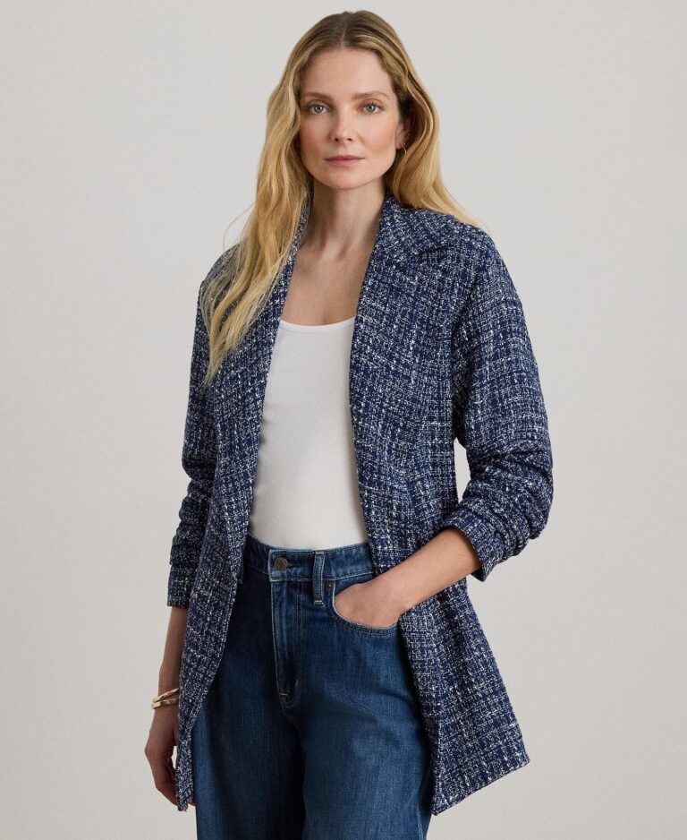 Women's Long-Sleeve Notch Lapel Wrap Coat