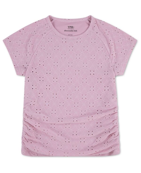 Girls' YPB Eyelet Ruched Baby T-Shirt