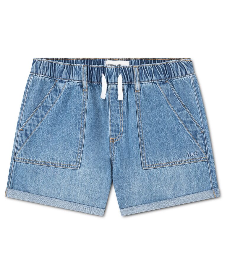 Girls' High-Rise Denim Shorts