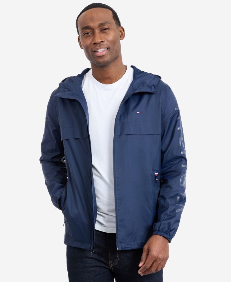 Men's Hooded Windbreaker Jacket