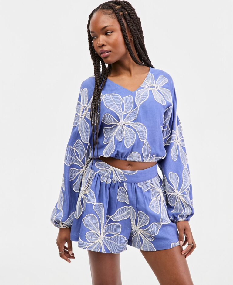 Women's Dessi Embroidered Dolman-Sleeve Top