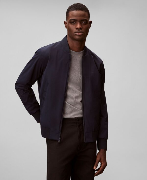 Men's Birdseye Round Collar Bomber Jacket