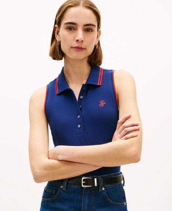 Women's Sleeveless Script Polo T-Shirt