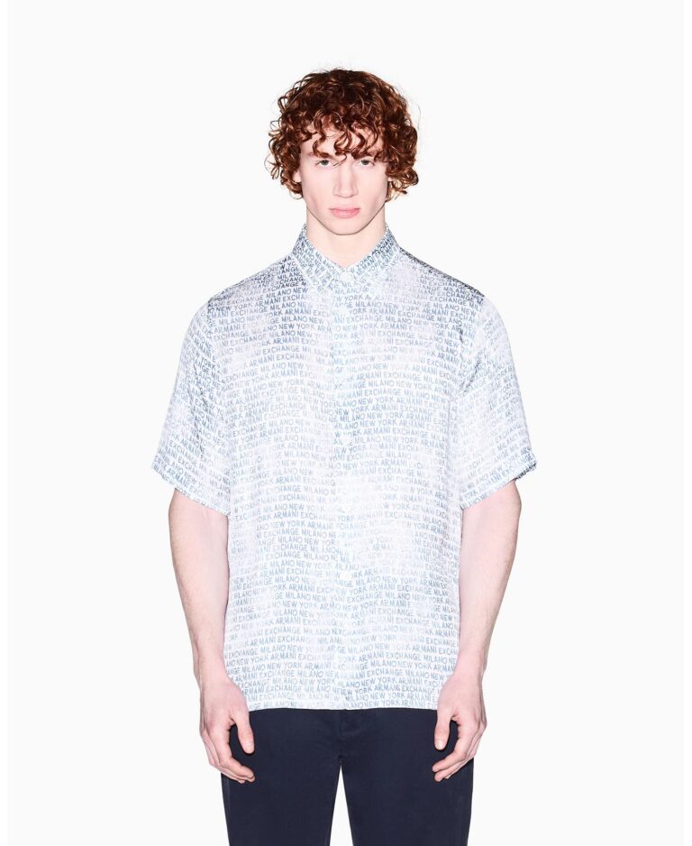 Men's Silky Printed Button Up Shirt
