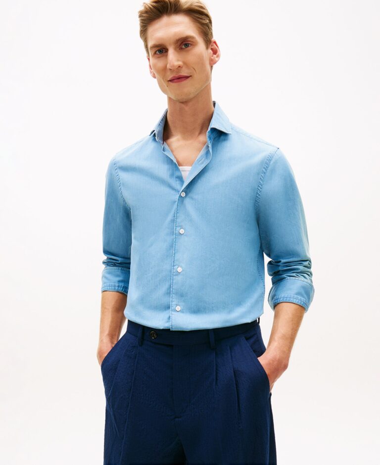 Men's Chambray Denim Regular-Fit Shirt