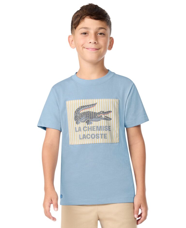 Boys' 10-16 Applique Detail Crewneck T-Shirt